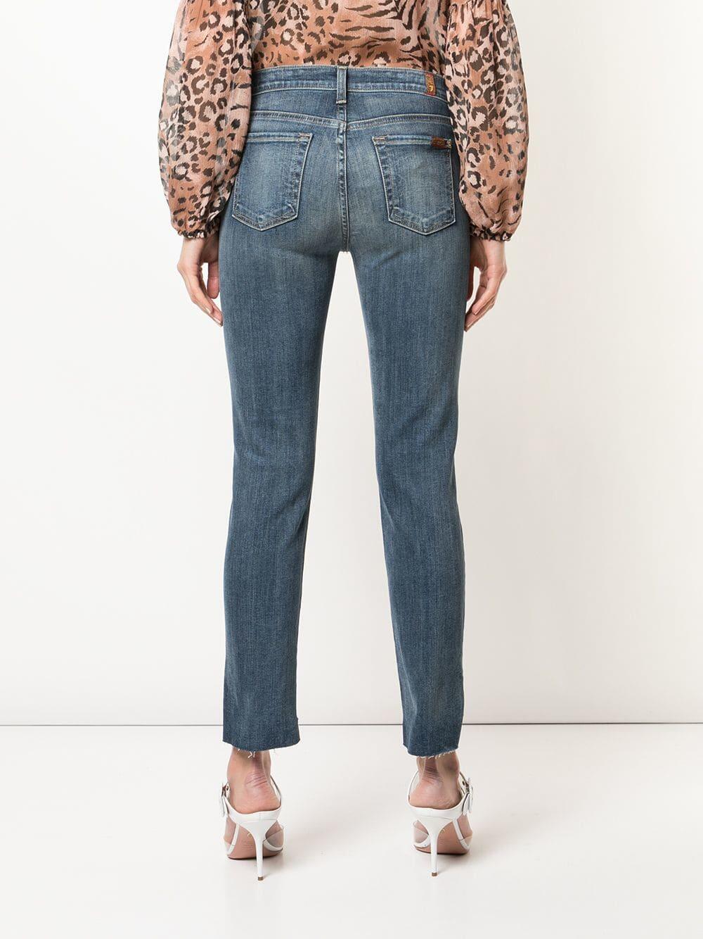 7 For All Mankind - (B)air Roxanne Authentic Luck Step Hem Jean