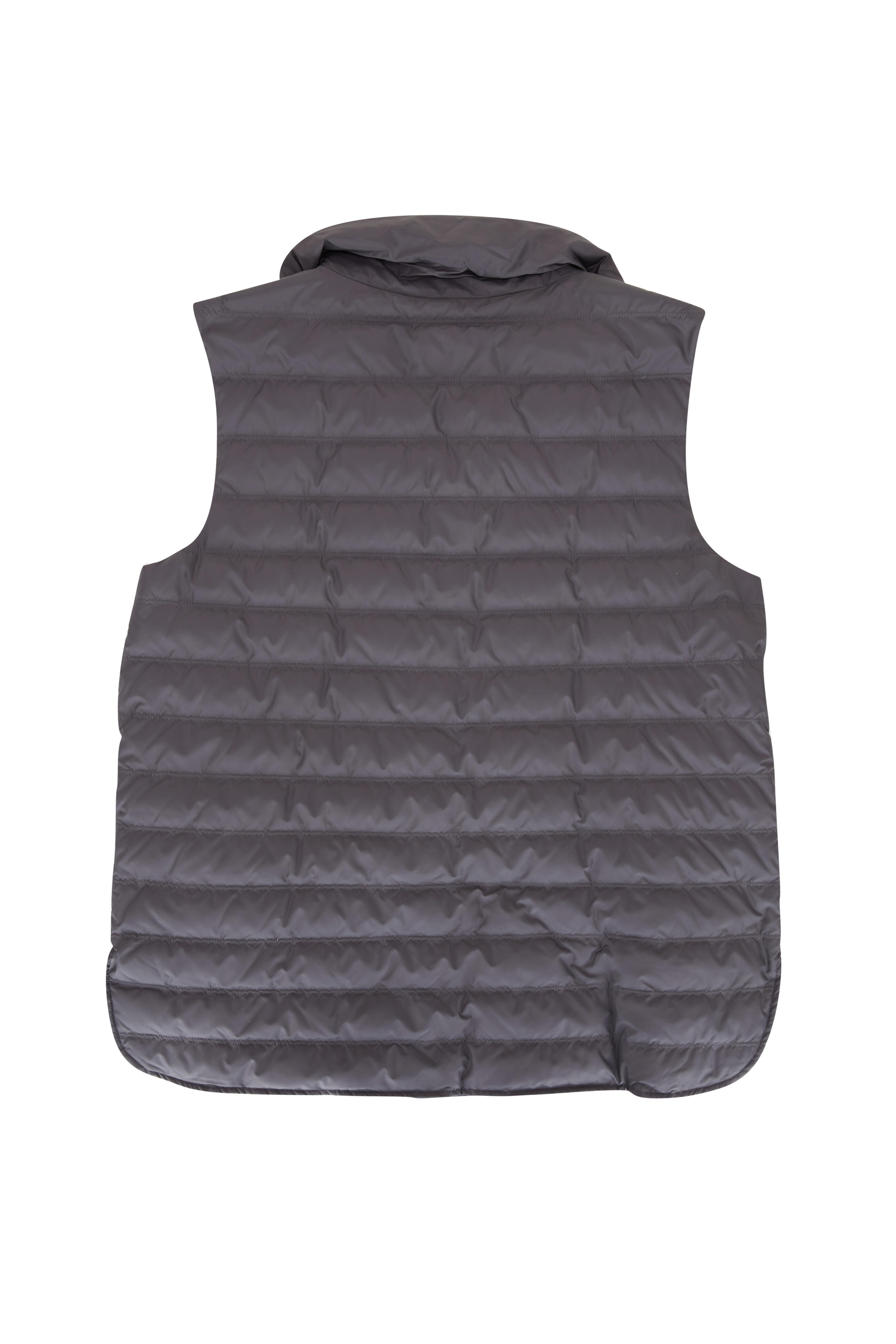 Lafayette 148 New York - Dylan Rock Gray Reversible Down Vest