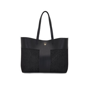 トム  BLACK LEATHER SHOULDER BAG 2907B Demi-Lune Shoulder bag | Smooth vegetable-tanned leather