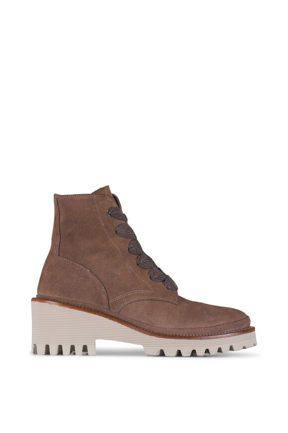 Ron White Eris Mink Lace Up Short Boot, 50mm - view 3