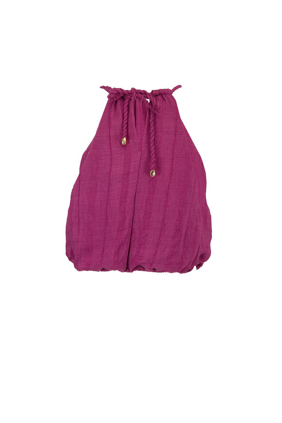 Vix Paula Hermanny Thalia Purple Tie Blouse - view 2