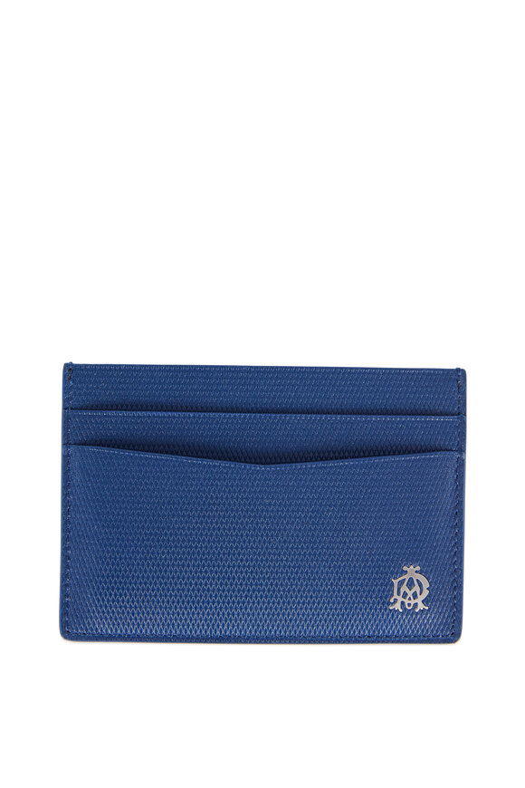 Dunhill - Dark Blue Grained Leather Card Case