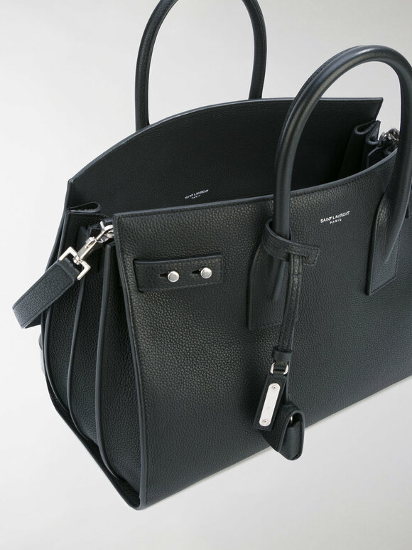 Saint Laurent - Sac De Jour Black Grained Leather Small Soft Tote