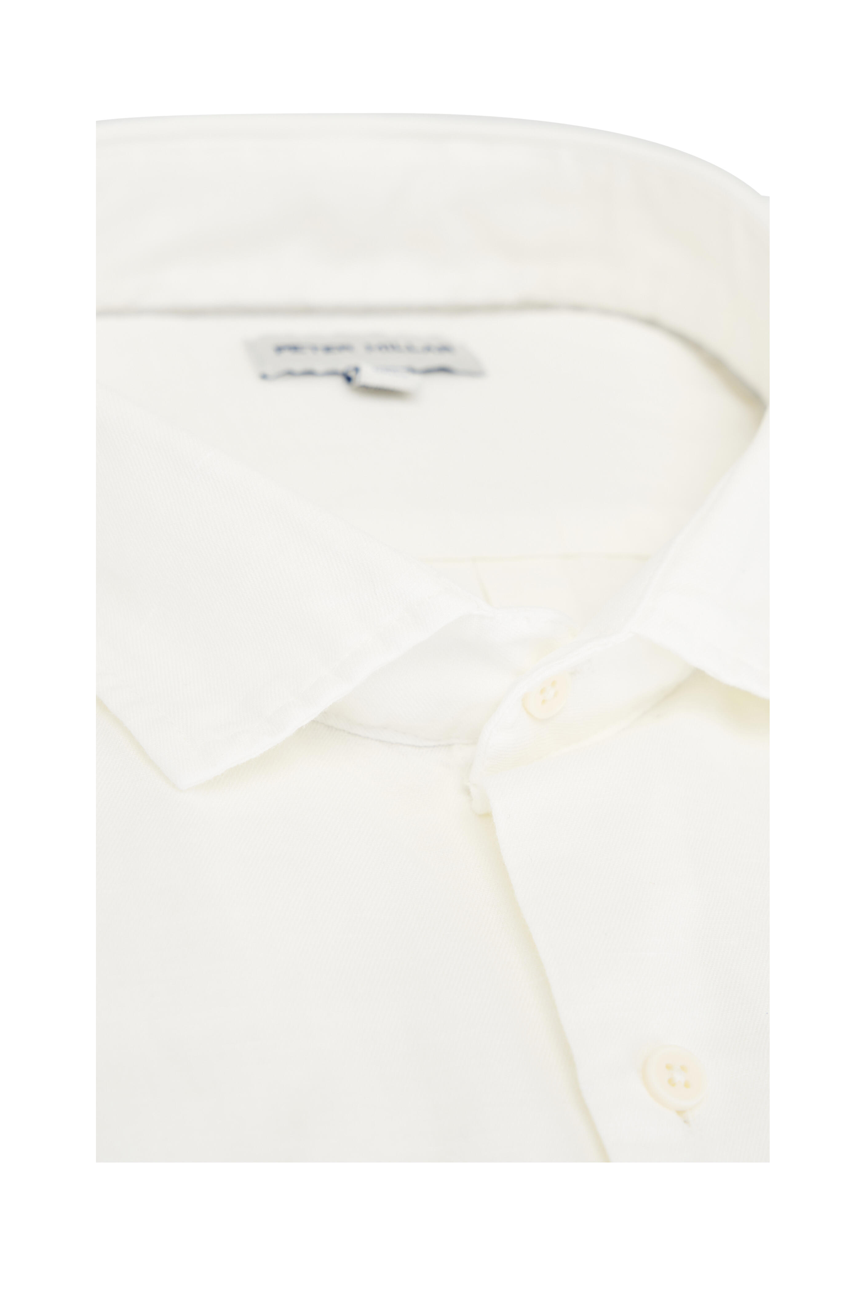 Peter Millar - Solid White Linen & Cotton Sport Shirt