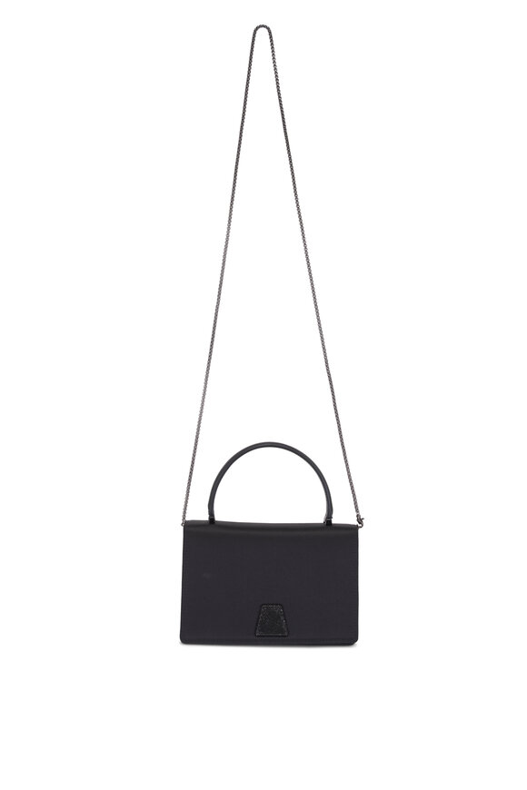 Akris Mini Alice Black Satin Top Handle Bag - view 1