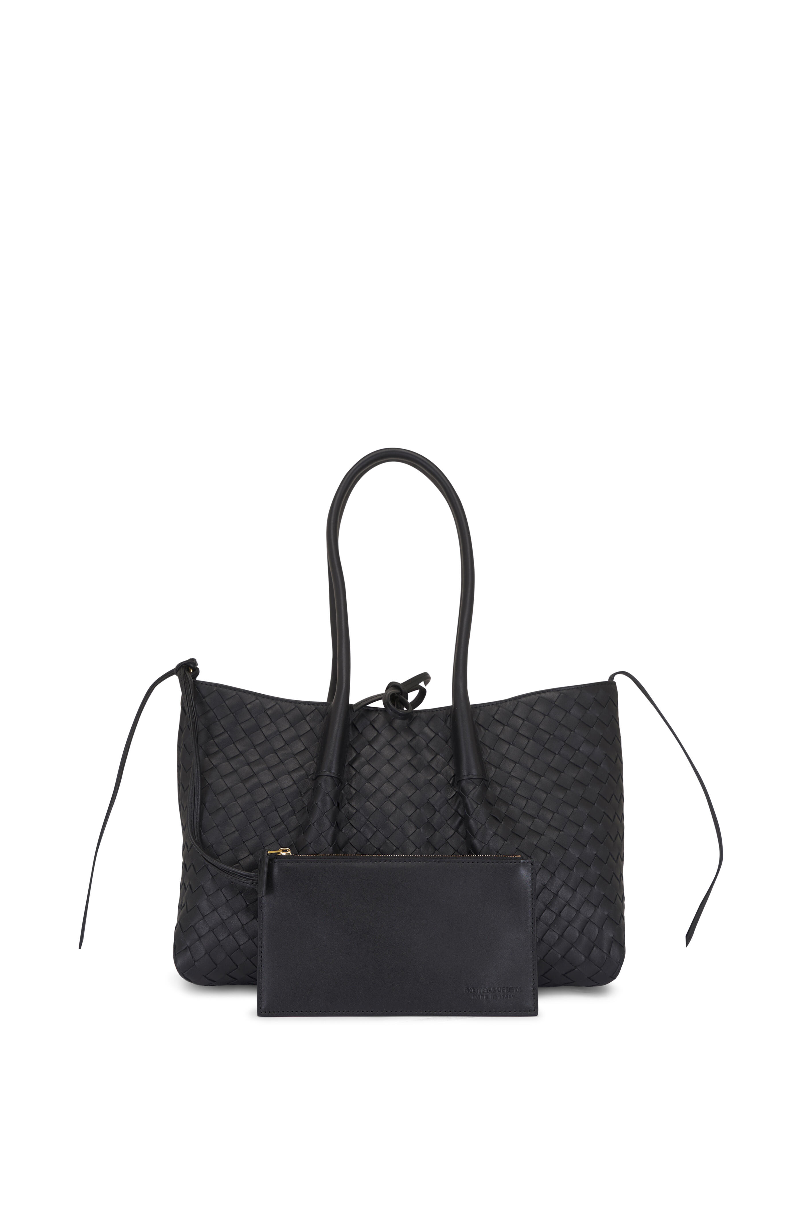 Bottega Veneta - Pinacoteca Black & Fondant Woven Leather Tote