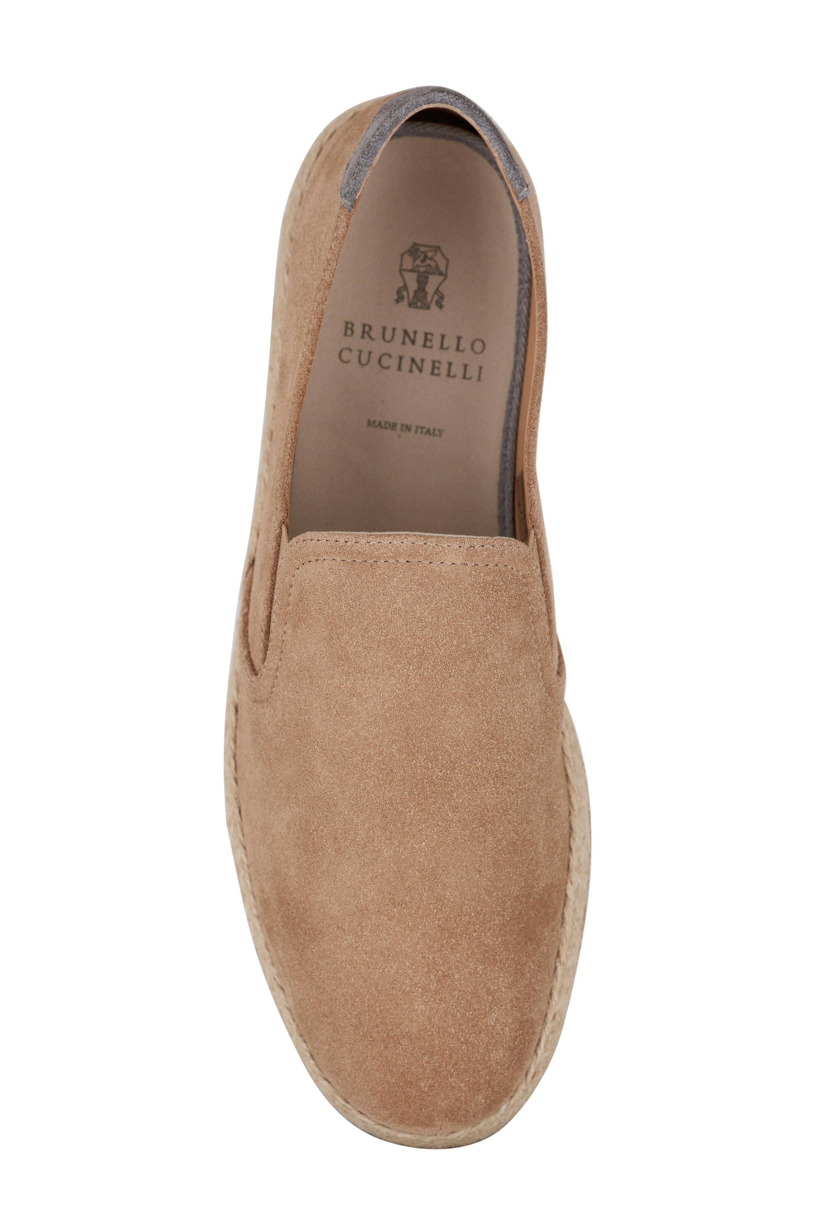 Brunello Cucinelli - Taupe Suede Espadrille Loafer