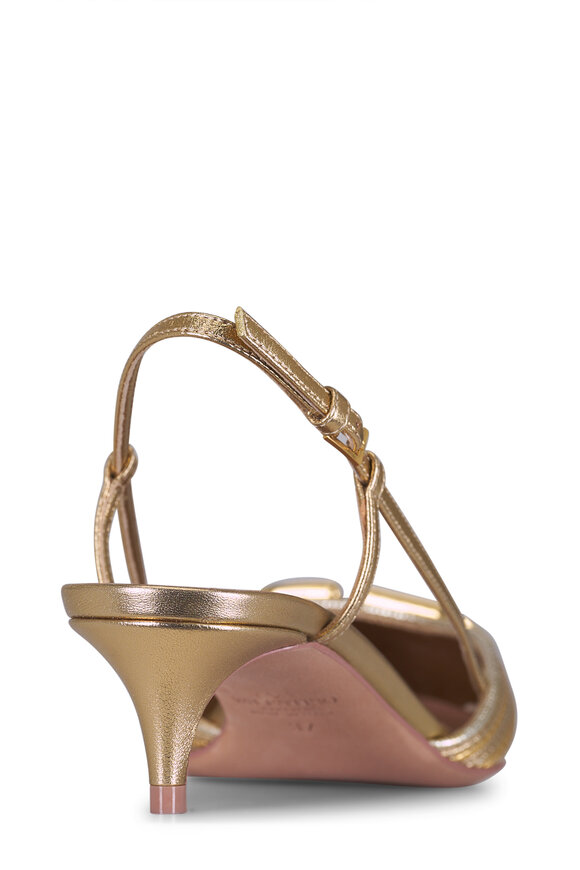 Valentino Garavani VLogo Light Gold Slingback, 40mm - view 4
