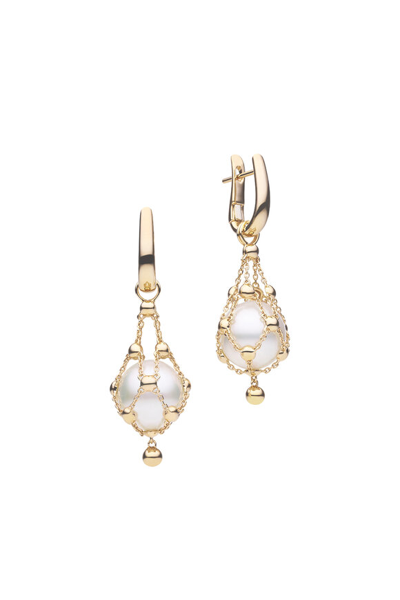 Paspaley 18k Yellow Gold Lavalier Pearl Earrings