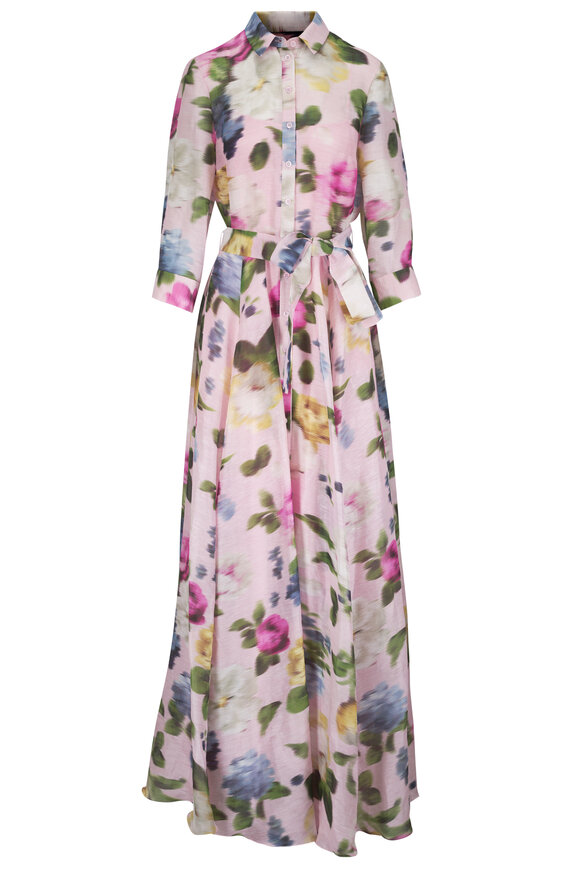 Carolina Herrera Rosewater Multi Trench Gown - view 1