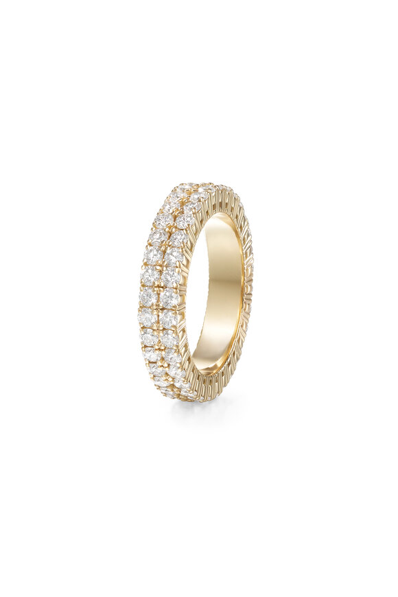 Melissa Kaye 18k Yellow Gold Lenox Double Eternity Band - view 1