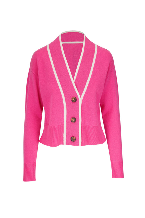 Veronica Beard - Trisa Hot Pink Cashmere Cardigan