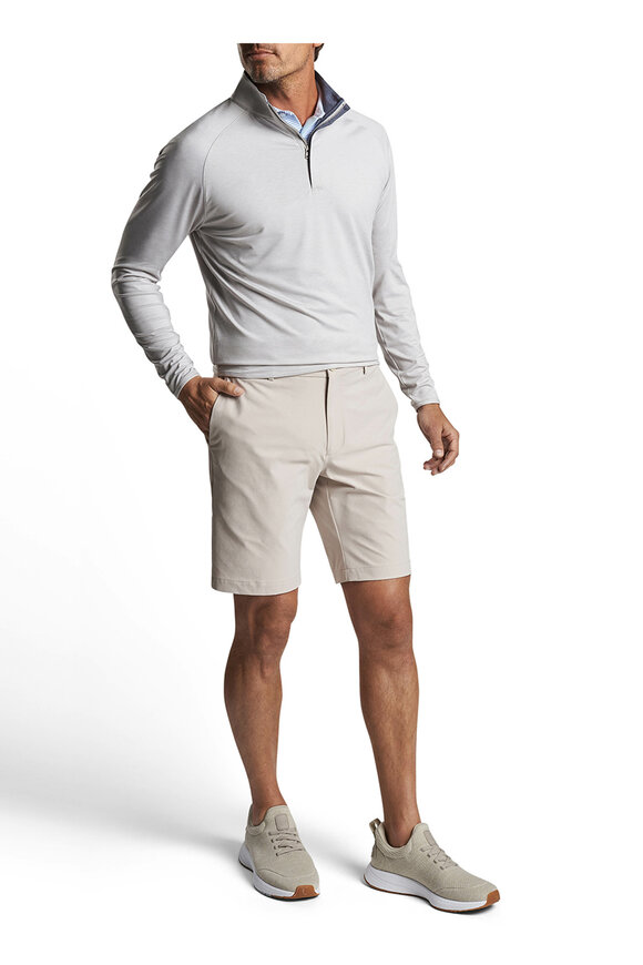 Peter Millar Stealth Light Gray Quarter Zip Pullover - view 2