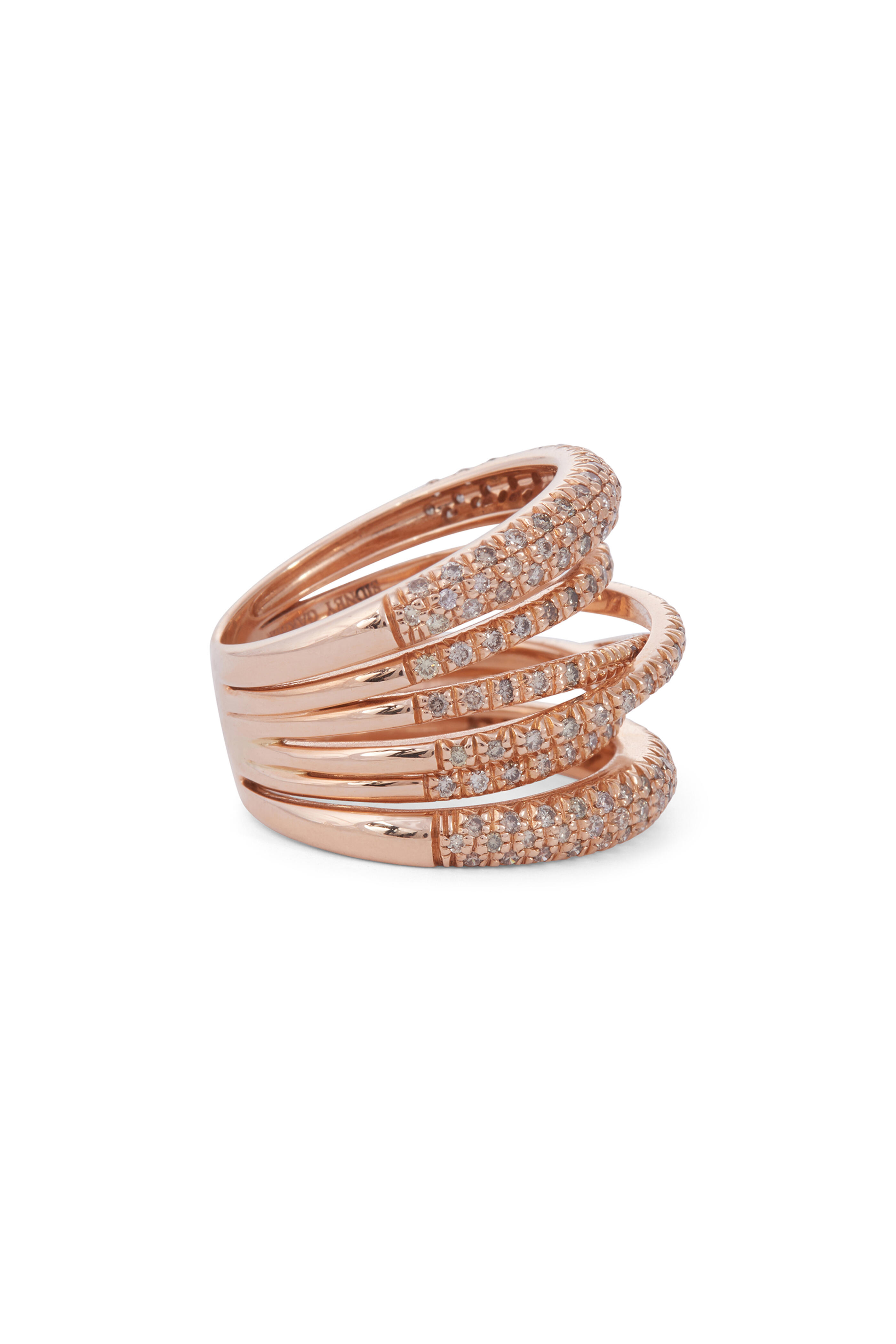 Sidney Garber - Scribble Cognac Diamond Ring