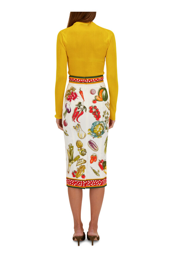 Dolce & Gabbana - Yellow Lurex Ribbed Sweater