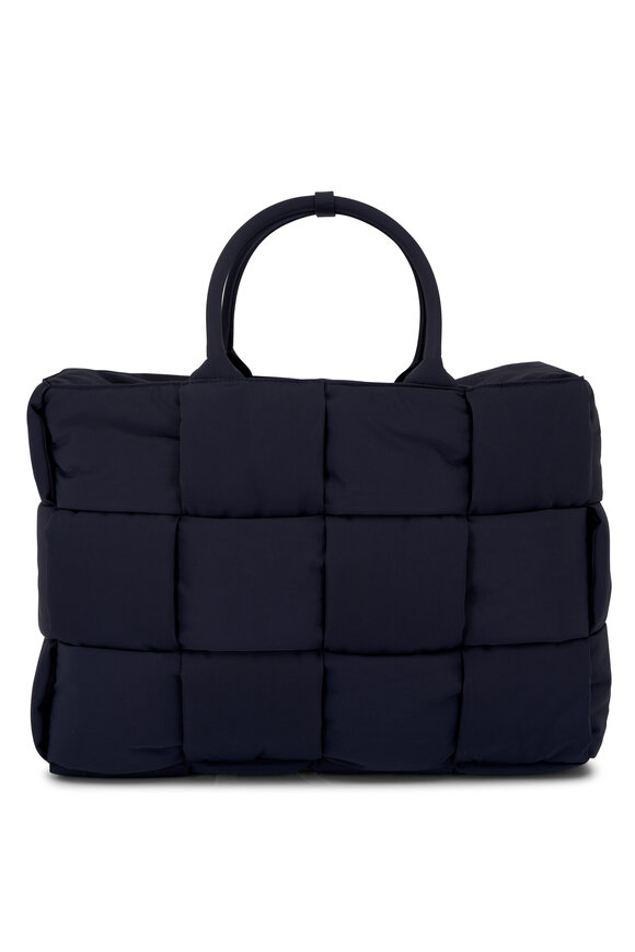 Bottega Veneta - Large Arco Abyss Blue Padded Tote Bag 