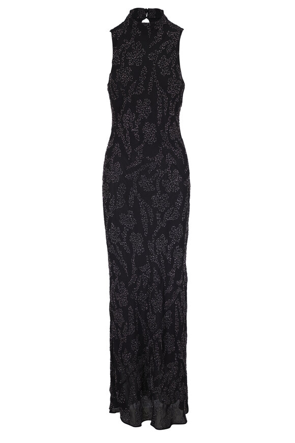 Veronica Beard - Sylven Black Beaded Maxi Dress