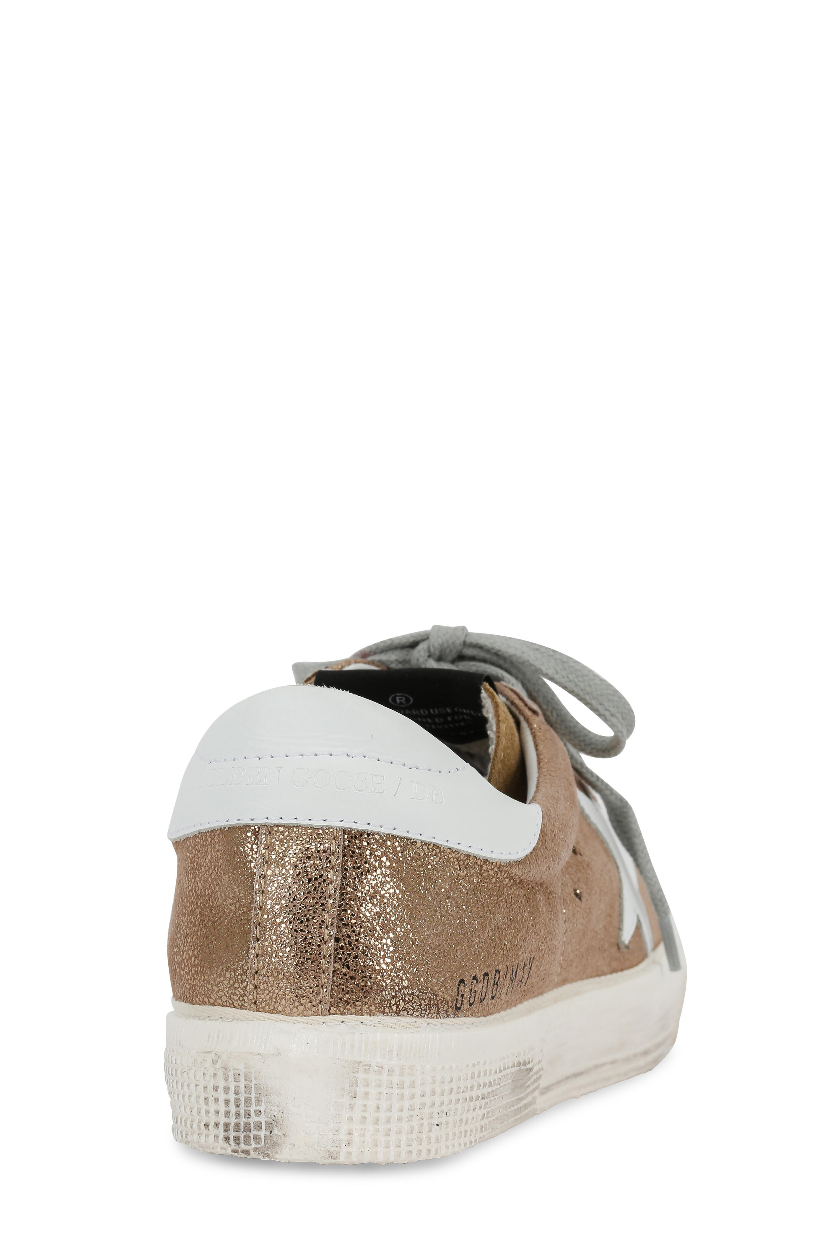 Golden Goose - Women's Superstar Gold Crackled Leather Sneaker