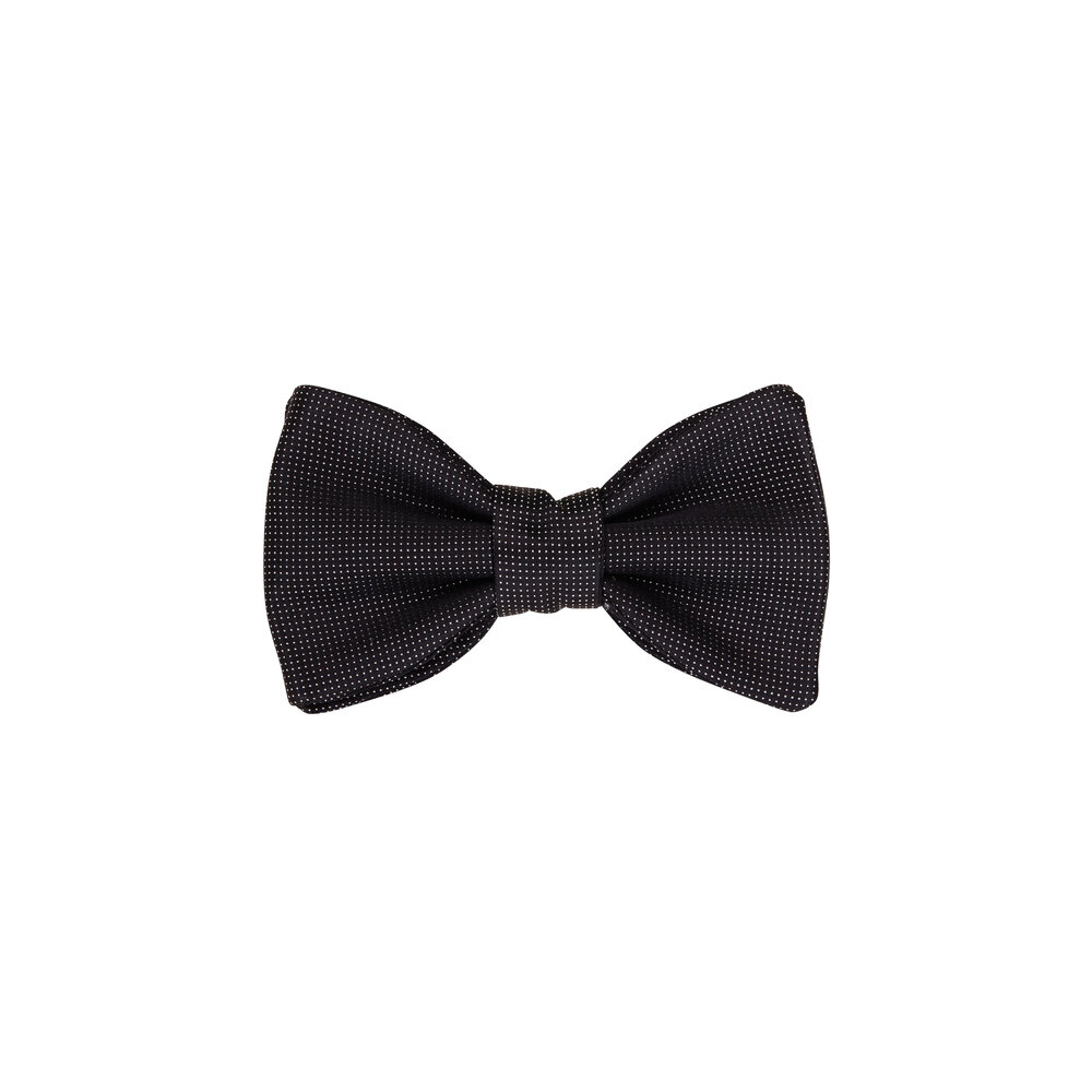 Dolce Punta - Black Mini Dot Silk Bow Tie | Mitchell Stores
