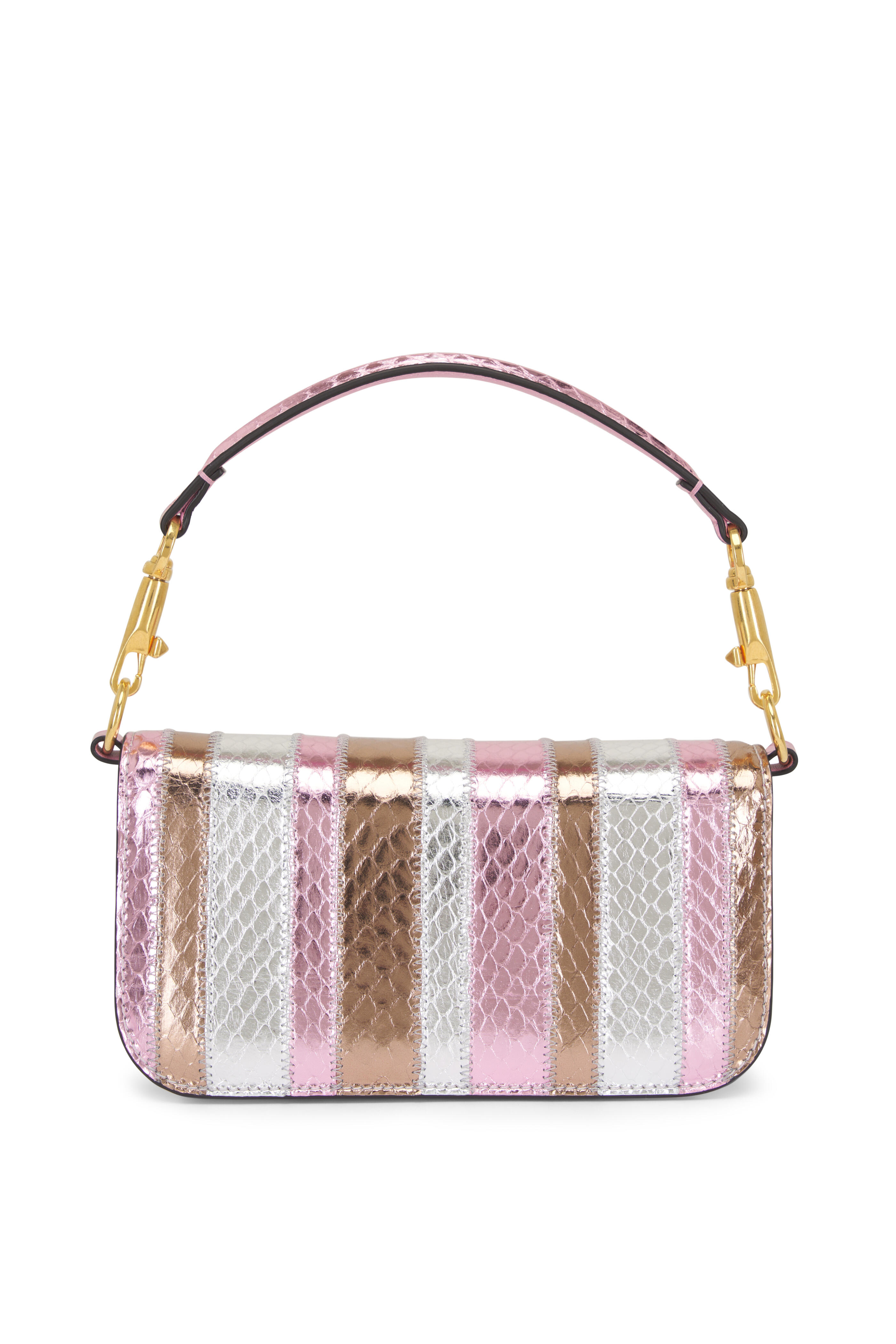 Valentino Garavani - Small Loco Metallic Stripe Shoulder Bag