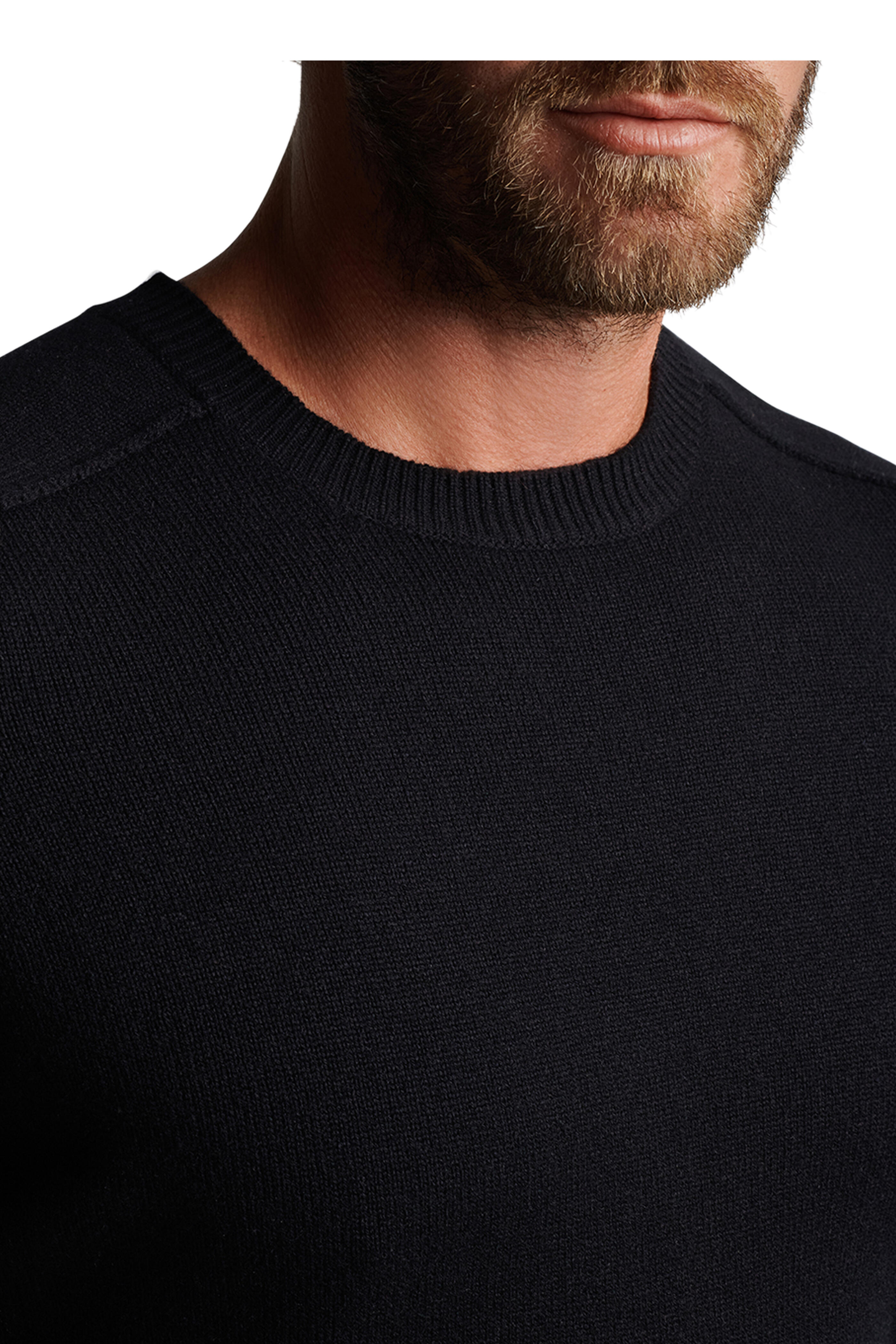 Peter Millar - Alpine Black Crewneck Wool & Cashmere Sweater