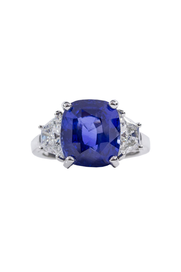 Oscar Heyman - Platinum Sapphire & Diamond Ring