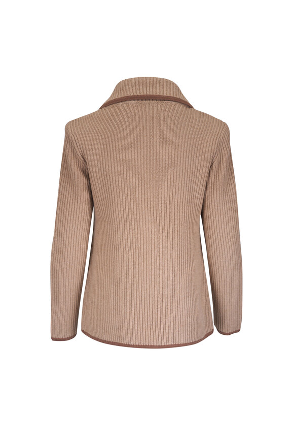 L'Agence Ranch Natural Ribbed Knit Blazer - view 3