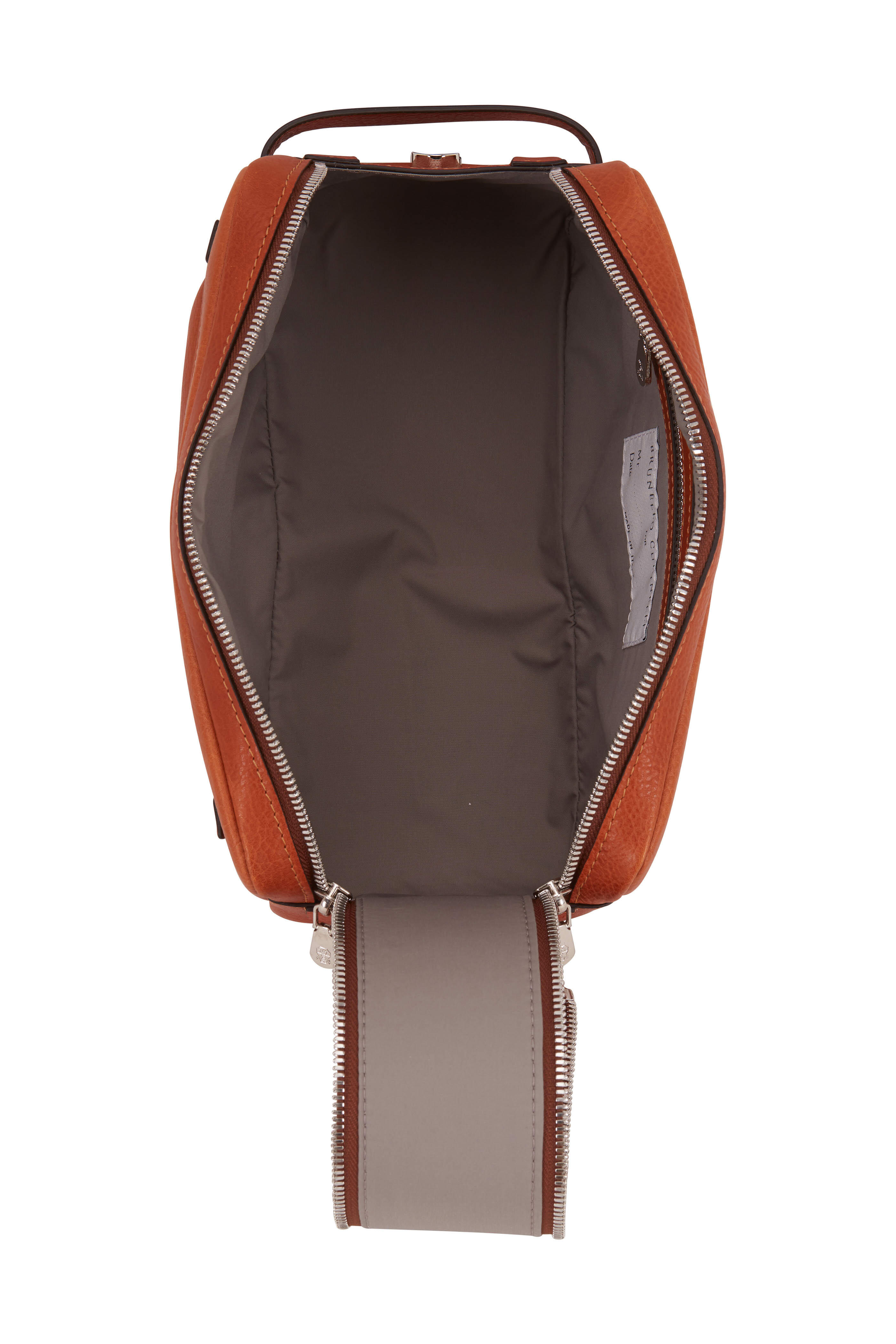 Brunello Cucinelli - Beige Grained Leather Travel Case