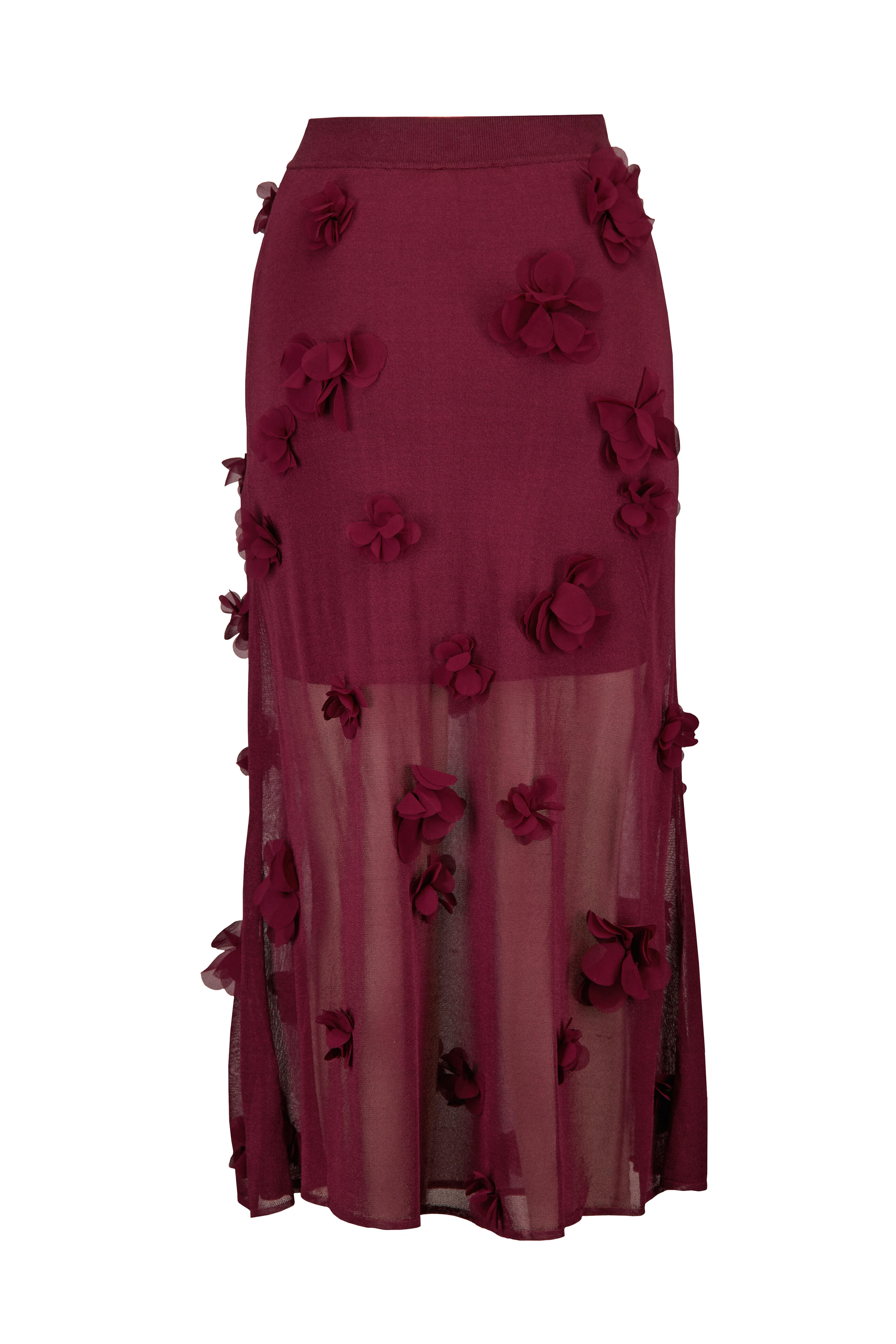 Simkhai - Cora Fig Floral Applique Midi Skirt - view 2