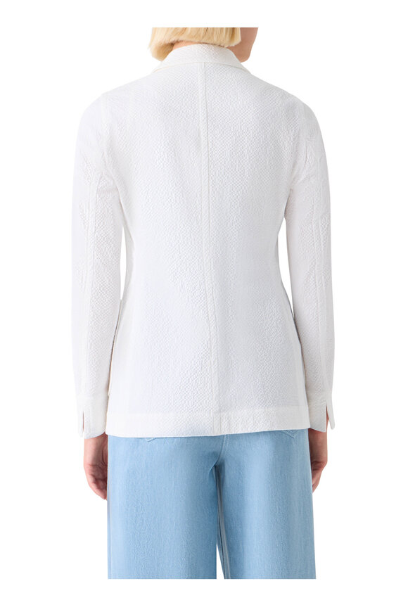 Akris Punto Cream Seersucker Jacket - view 3