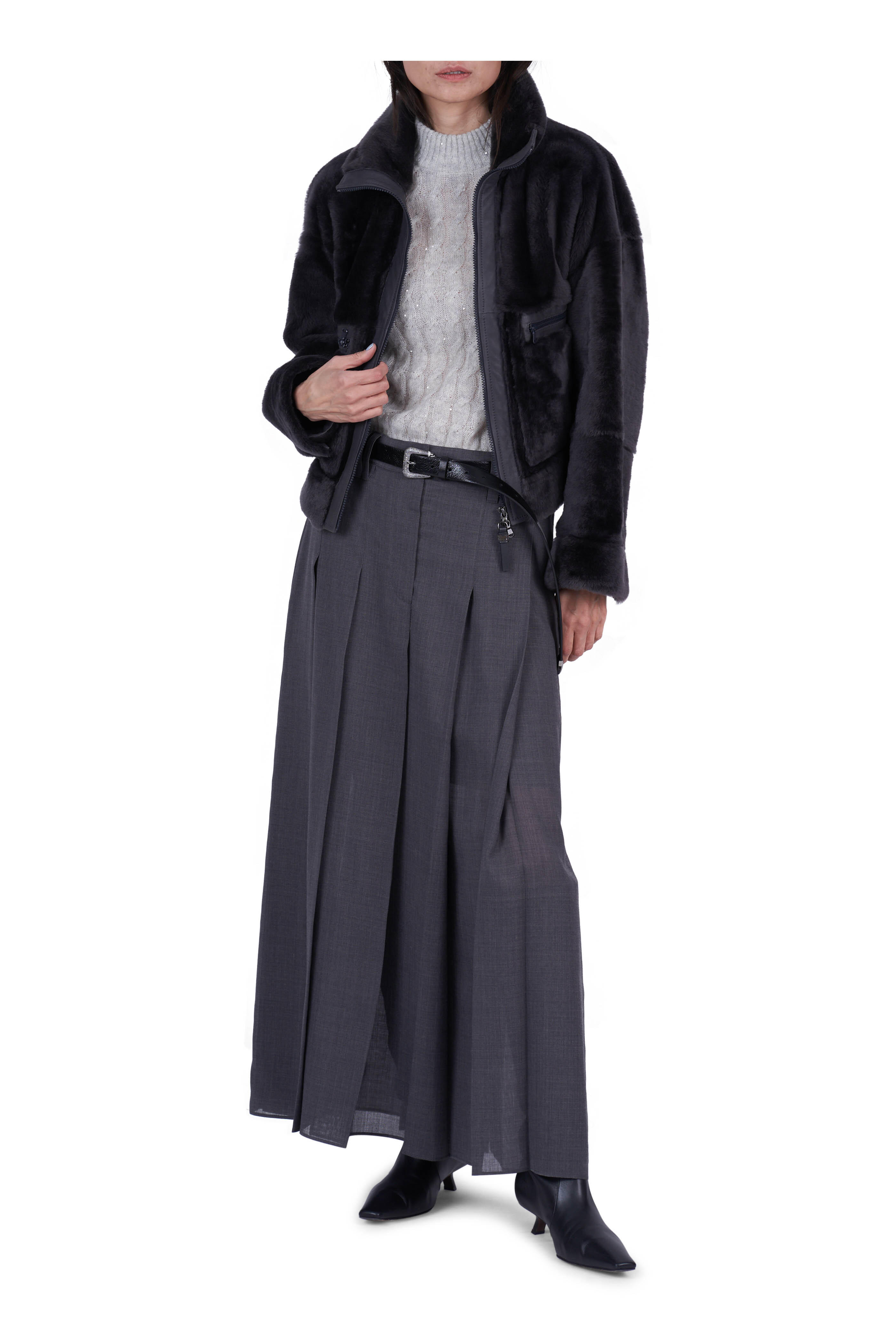 Brunello Cucinelli - Stone Sequin Embellished Cable Knit Sweater