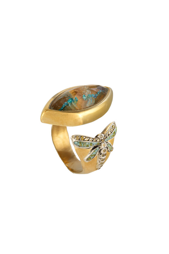 Sevan Bicakci Carved Rock Dragonfly Ring