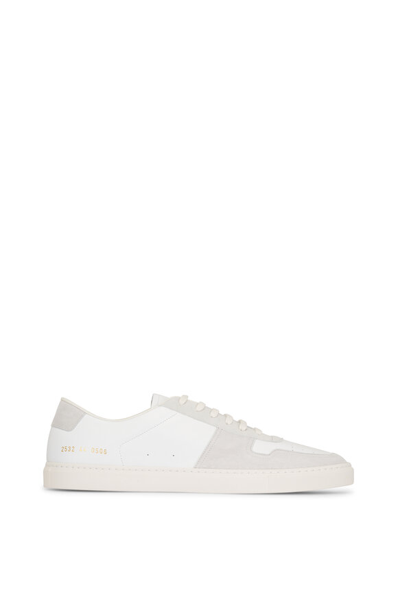 Common Projects BBall White Leather & Suede Low Top Sneaker - view 3