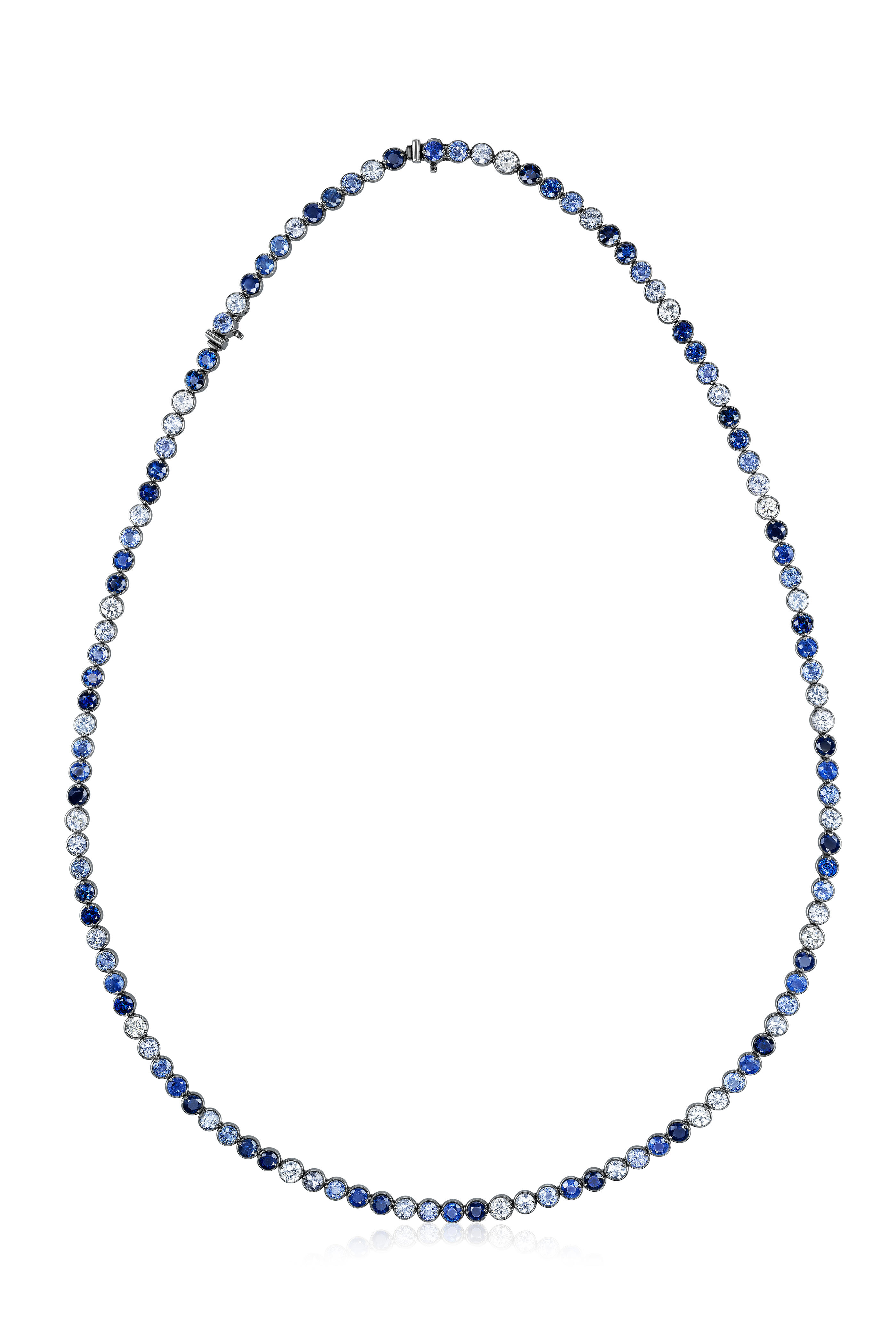 Nam Cho - 18k Multi-Shade Blue Sapphire & Diamond Necklace - view 1