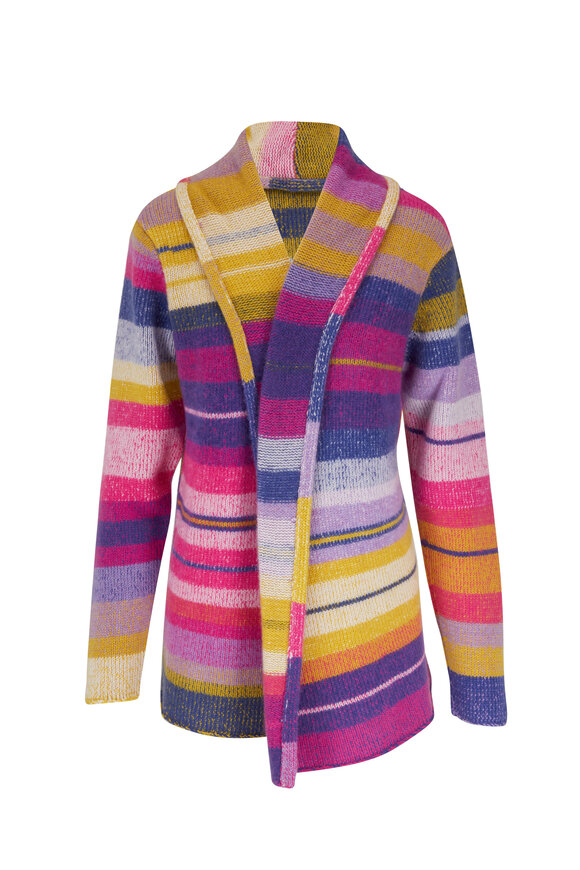 The Elder Statesman - Multicolored Stripe Italy Smoking Jacket 