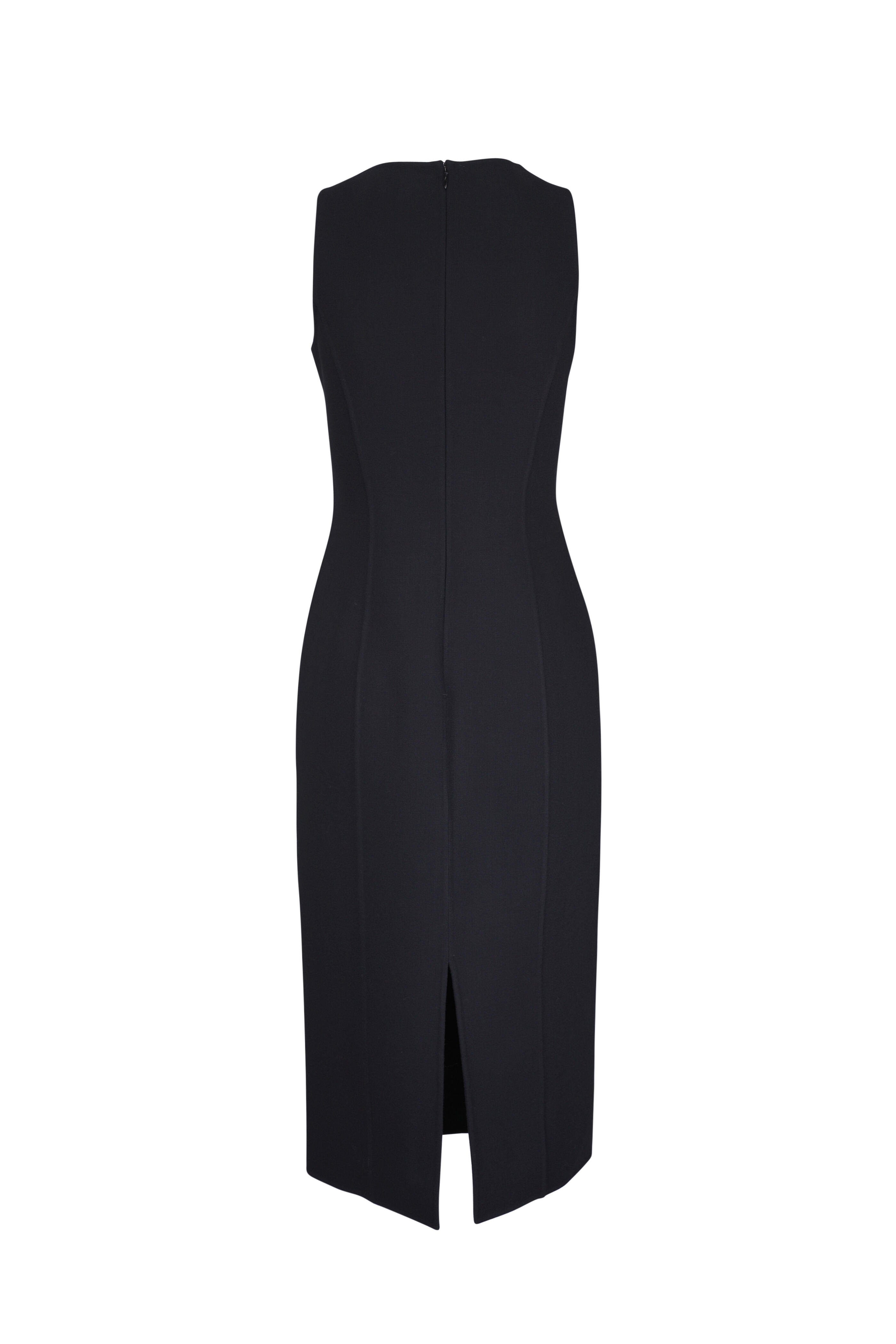Michael Kors Collection - Black Double-Faced Crepe Sheath Dress