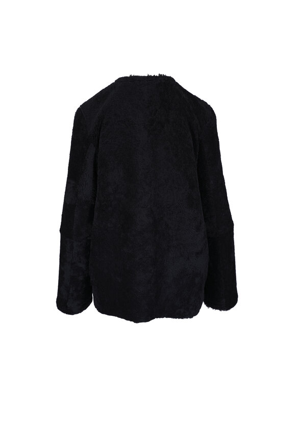 Totême - Black Zip Teddy Shearling Jacket