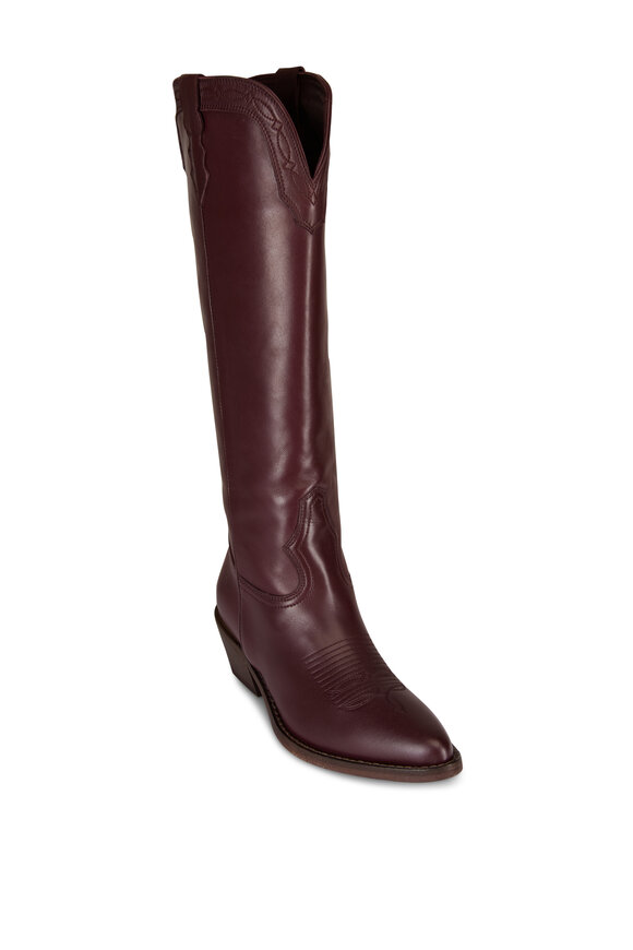 Partlow Selena Red Leather Tall Cowboy Boot - view 1