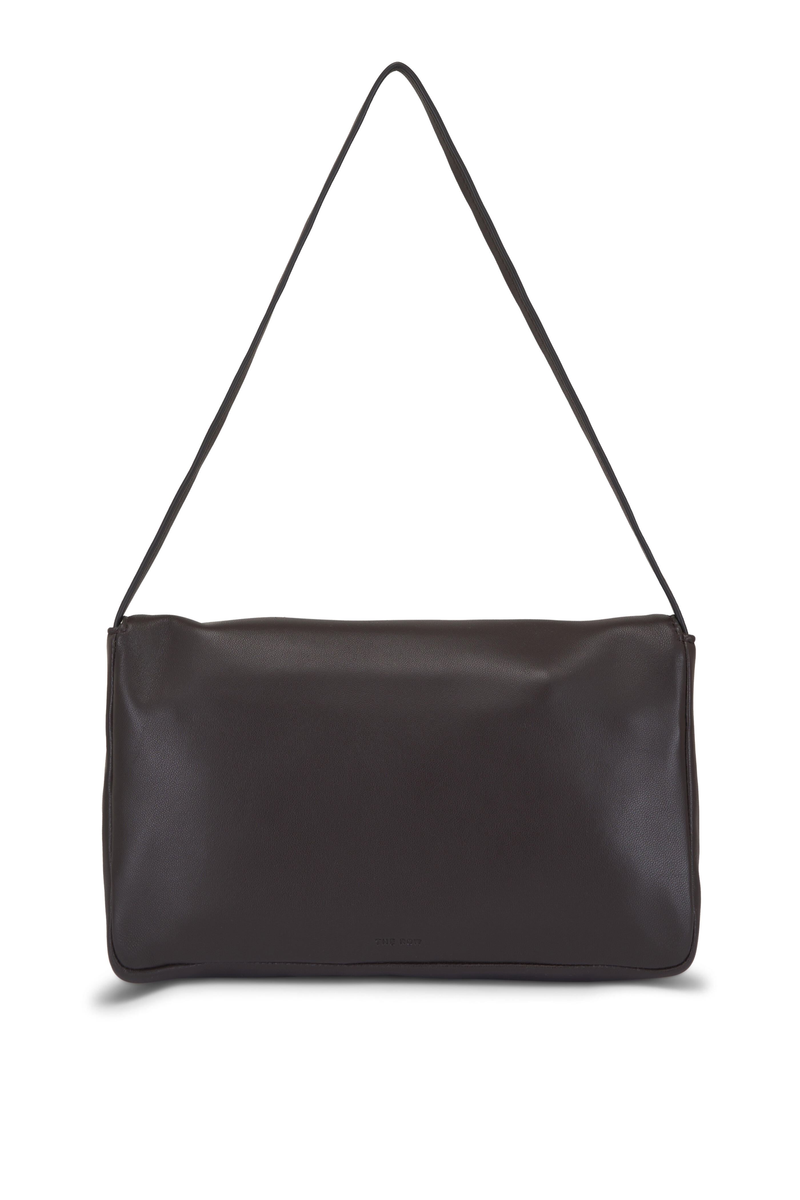 The Row - Nuance Two Dark Brown Leather Shoulder Bag