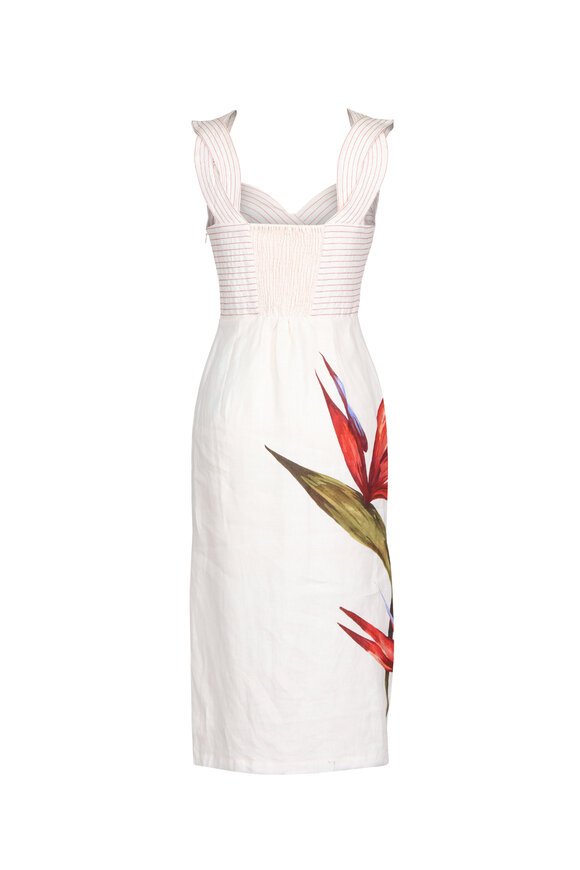 green emerald velvet dress Farm Rio Sand Francesca Midi Dress, Francesca Sand / XL