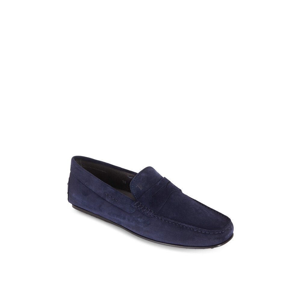 TOD'S Loafers in suede dark blue