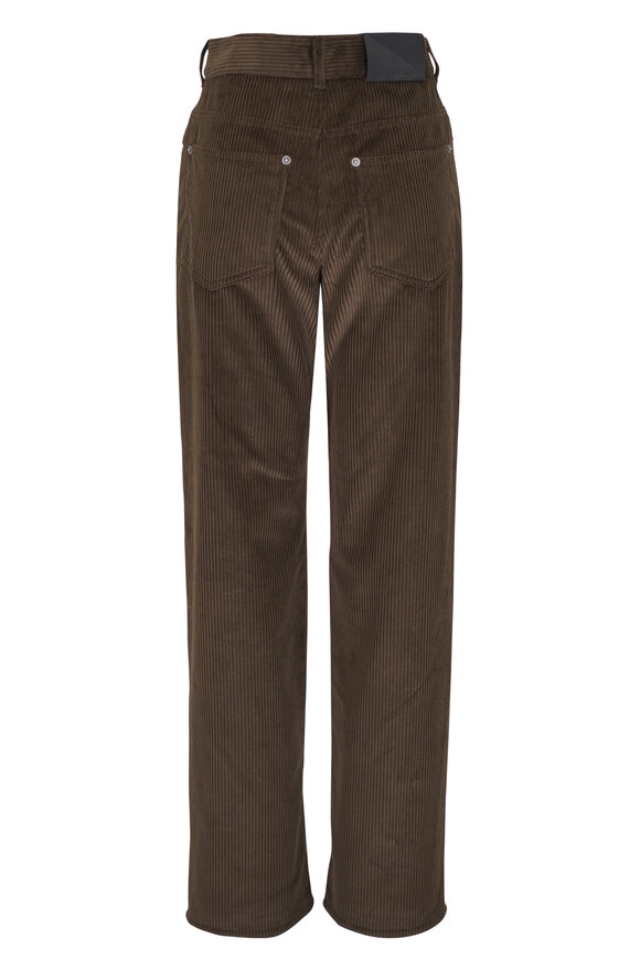 Loewe Brown Cotton Corduroy Straight-Leg Pant - view 3