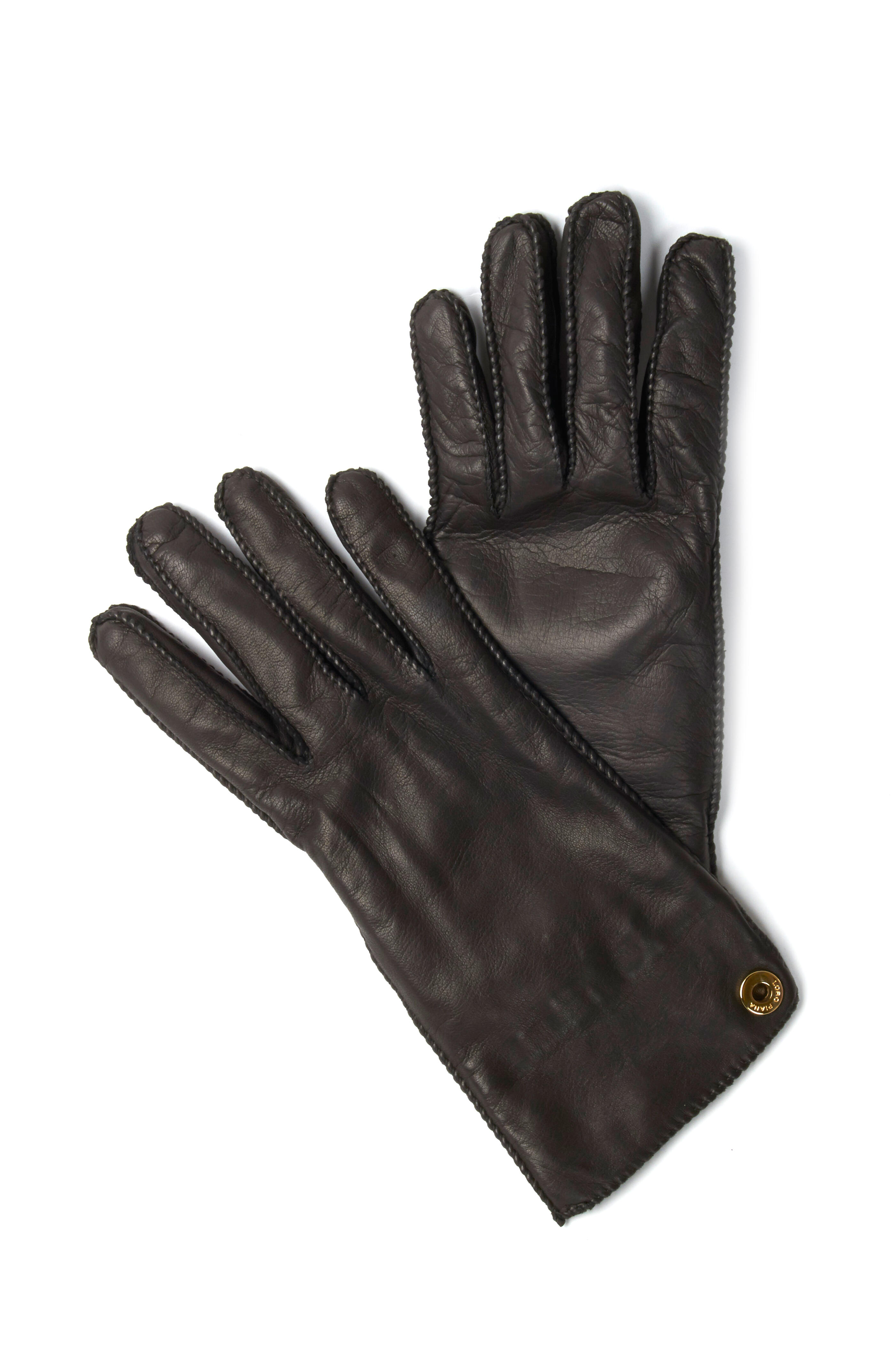 Loro Piana - Jacqueline Black Leather Gloves | Mitchell Stores