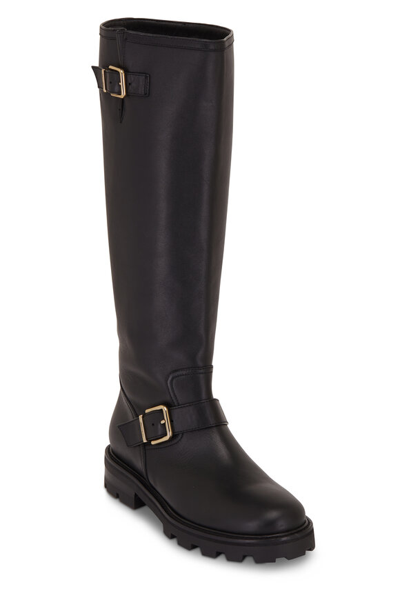 Jimmy Choo - Biker II Black Tall Leather Boot