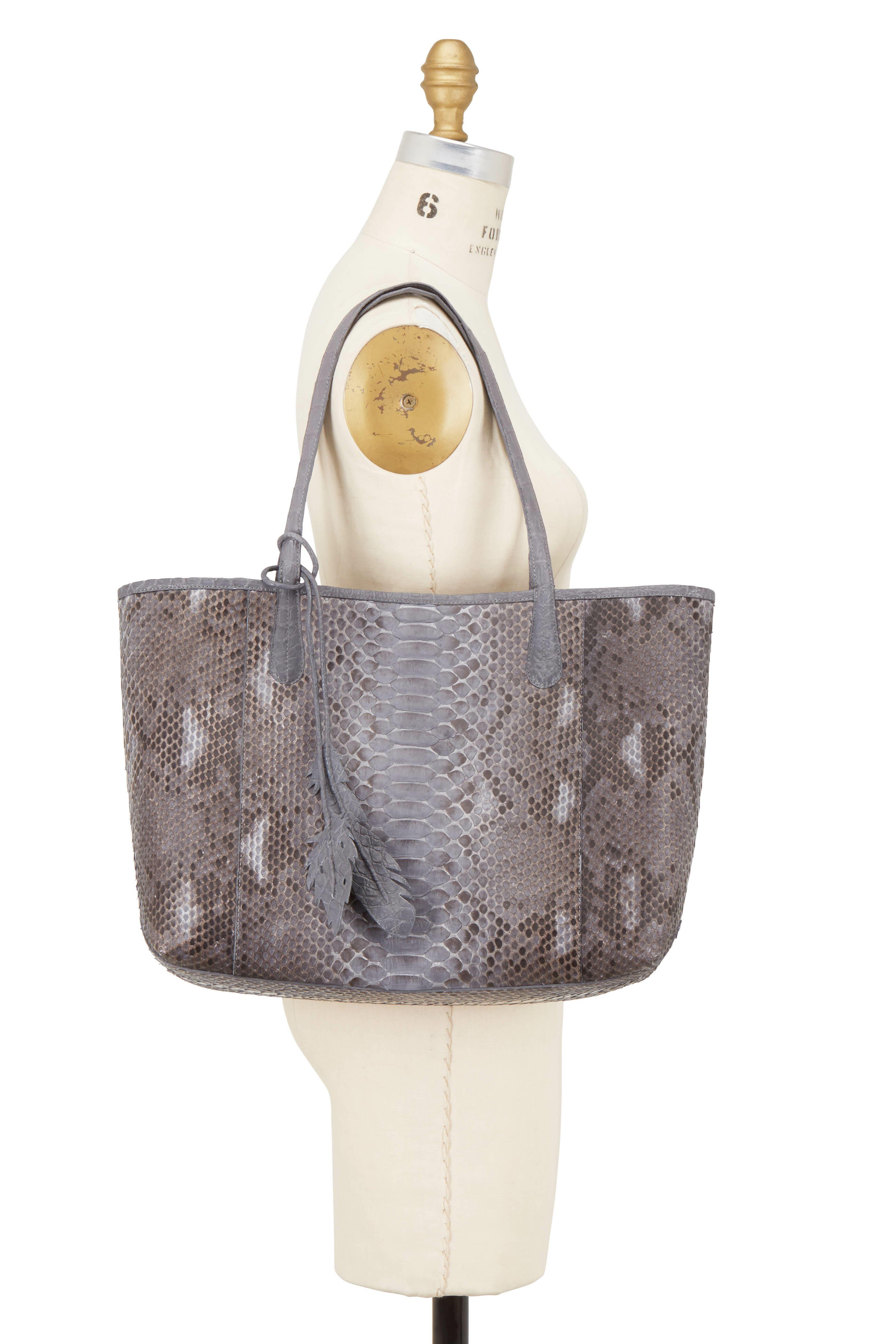 Nancy Gonzalez Erica Gray Python Crocodile Large Tote Bag