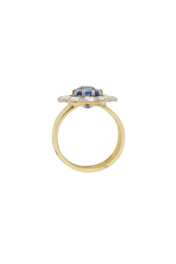 Renee Lewis - Diamond Rim Sapphire Ring