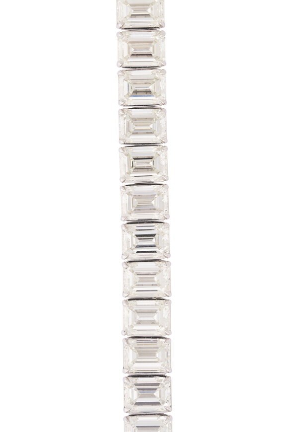 Louis Newman Platinum Diamond Bracelet - view 2