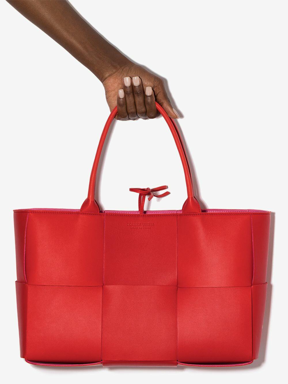 Bottega Veneta - Arco Nail Polish Woven Block Medium Tote