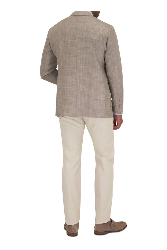 Canali - Solid Tan Wool, Silk & Linen Sportcoat 