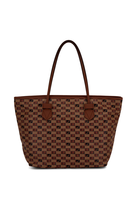 Moreau Paris - Medium Saint Tropez Beige & Brown Monogram Tote 